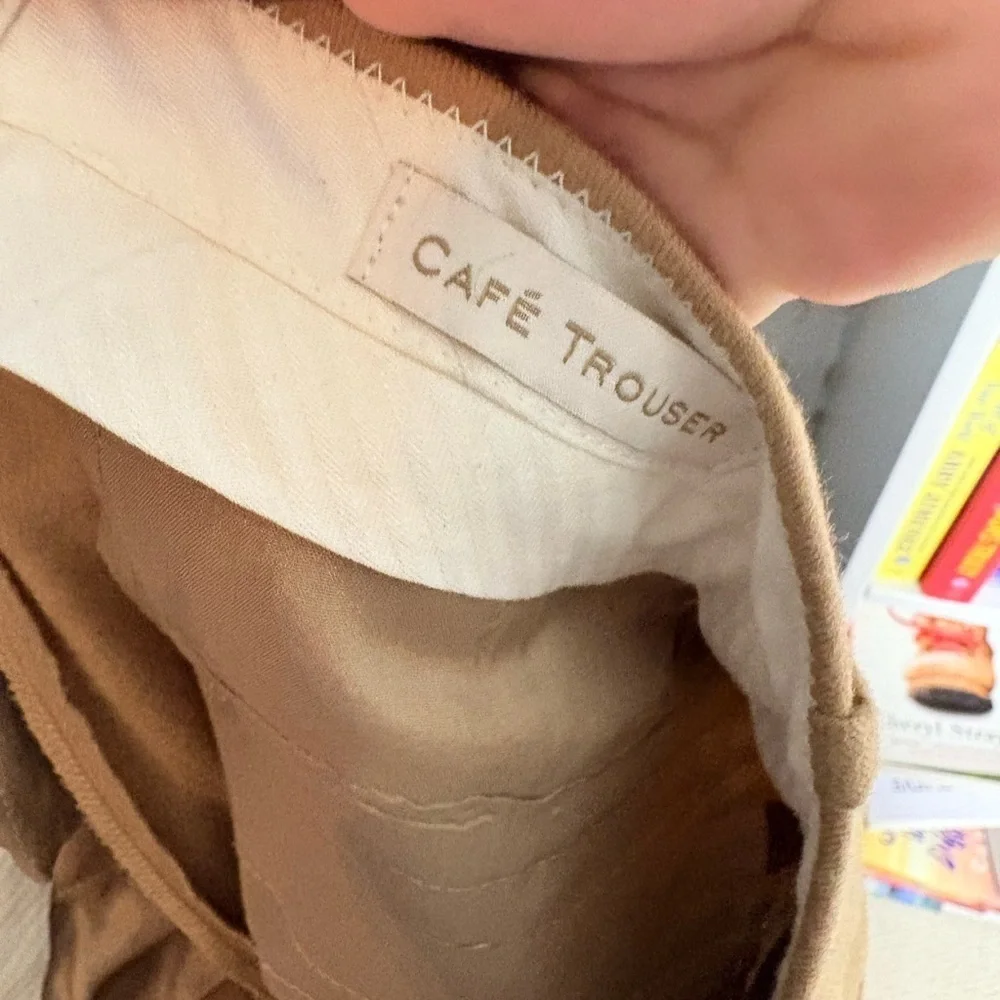 J. crew tan 100% wool cafe trousers Size 4